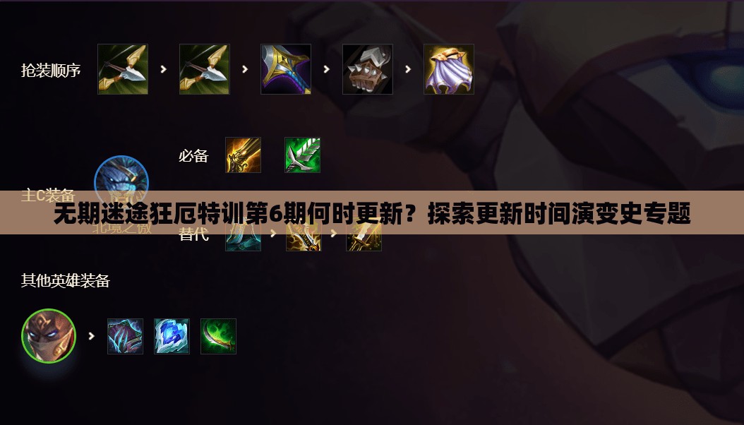无期迷途狂厄特训第6期何时更新？探索更新时间演变史专题